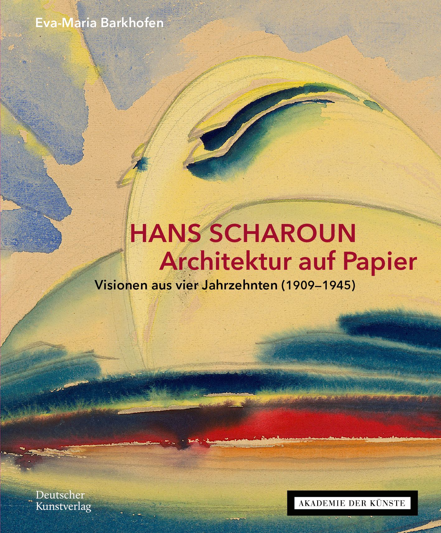 Eva-Maria Barkhofen: Hans Scharoun. Architektur auf Papier Visionen aus vier Jahrzehnten (1909–1945). 322 Seiten, 150 Abbildungen farbig, 150 schwarzweiß, 23 × 27 cm. ISBN 978-3-422-98763-0. Deutscher Kunstverlag, München, 52 Euro